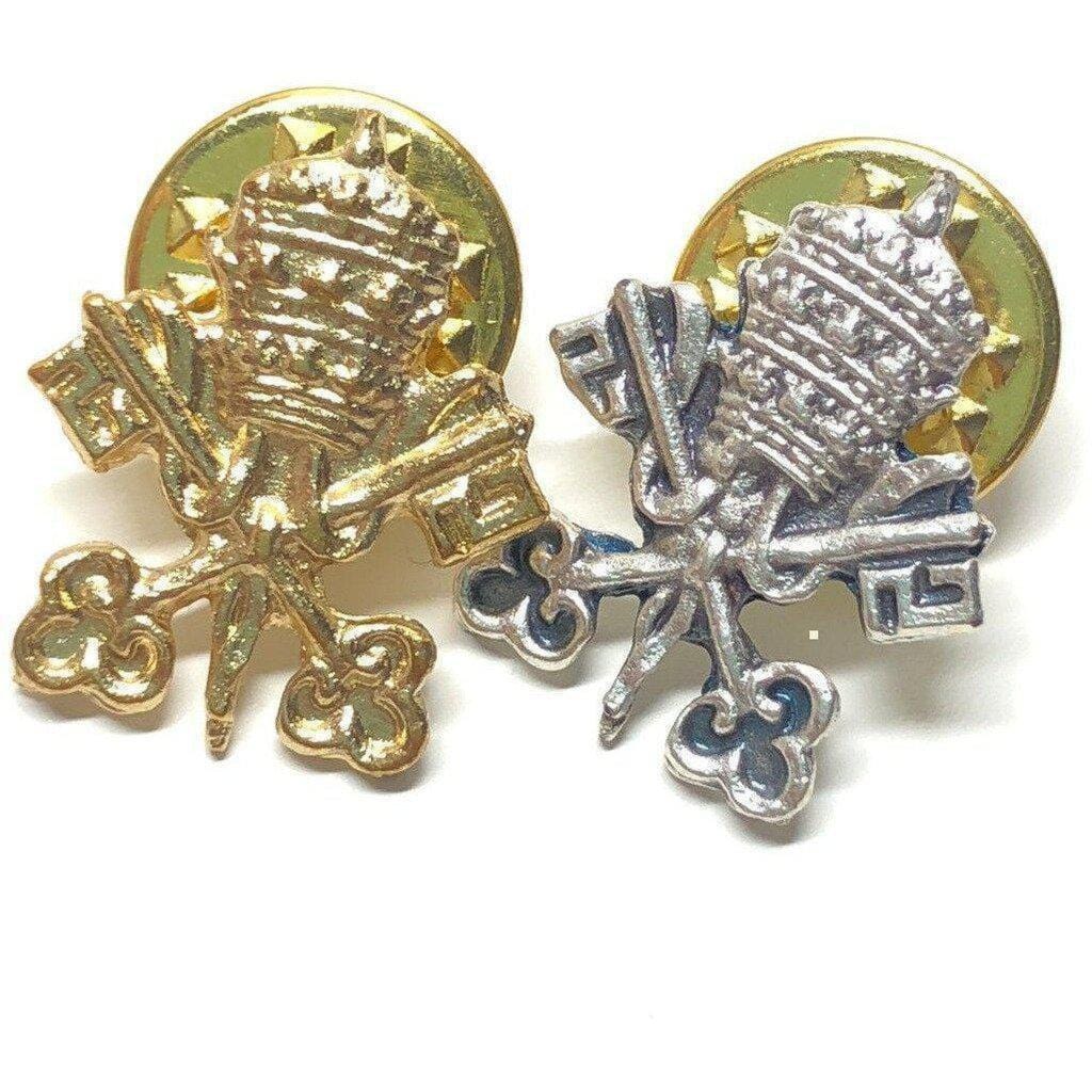 Holy See Coat Of Arms Pin  Catholic  Tie Tack  Jacket Lapel | Catholically