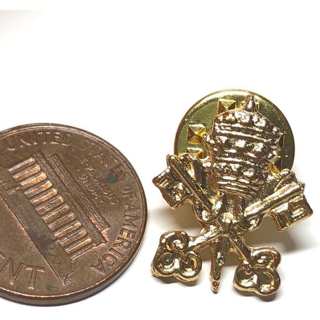 Holy See Coat Of Arms Pin  Catholic  Tie Tack  Jacket Lapel | Catholically