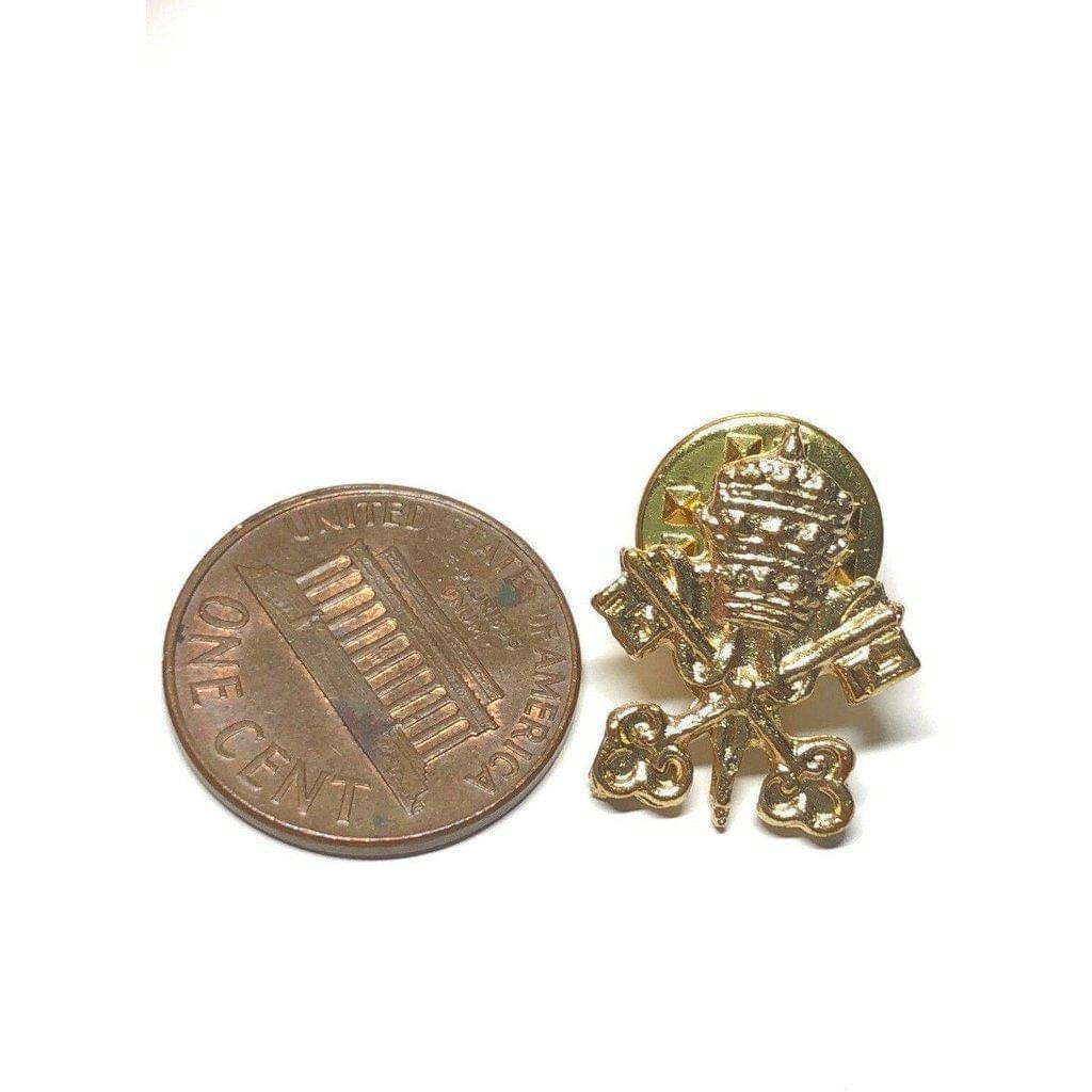 Holy See Coat Of Arms Pin  Catholic  Tie Tack  Jacket Lapel | Catholically