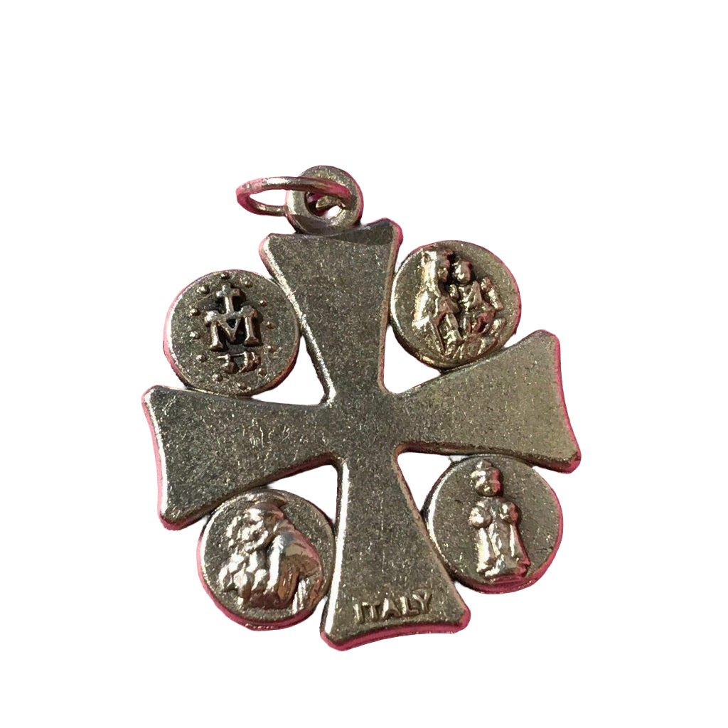 Holy Spirit Dove Four 4-Way Cross JHS Pendant | Catholically