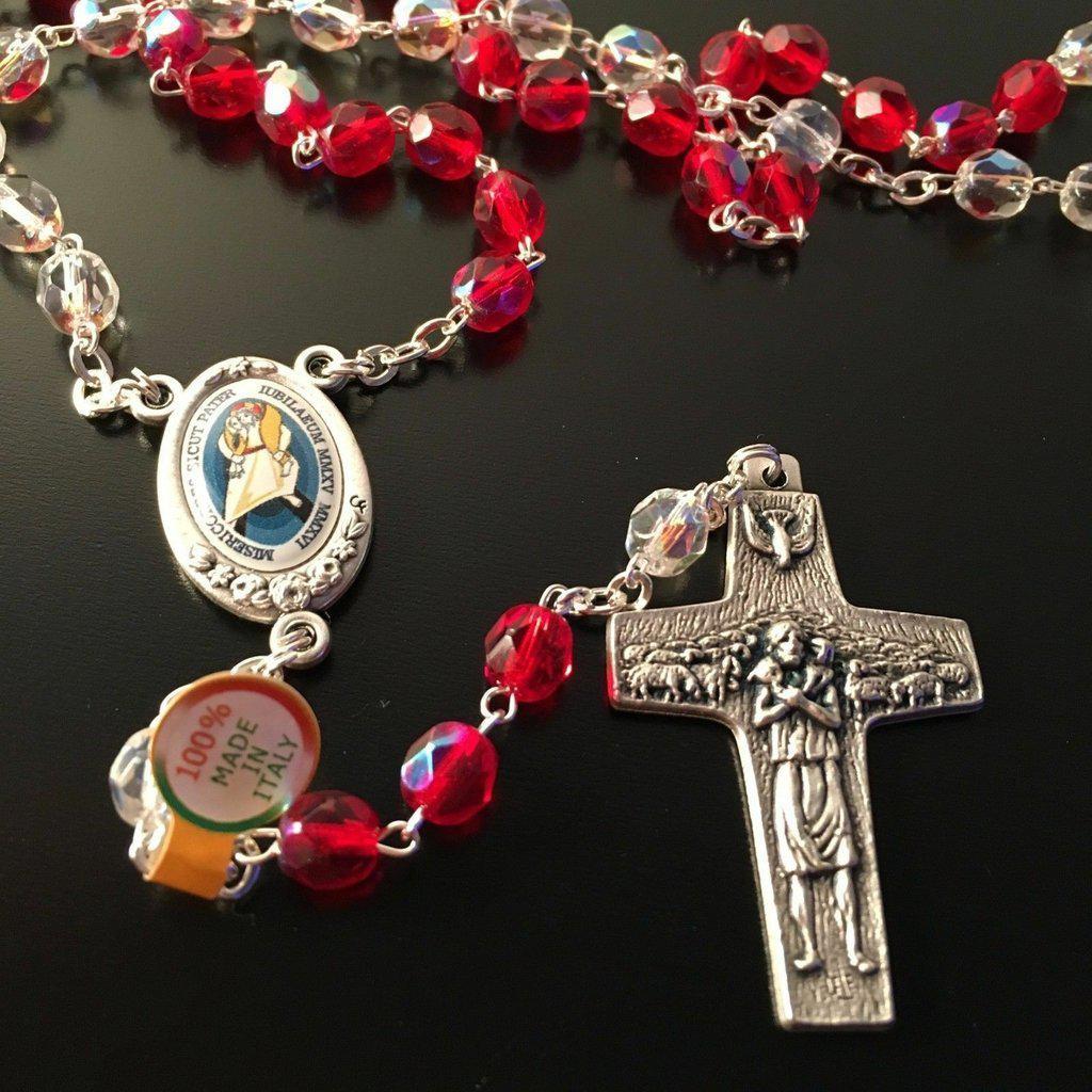 Holy Year Crystal Rosary Blessed by Pope On Rqst - Jubilee Of Mercy 2016 | Catholically