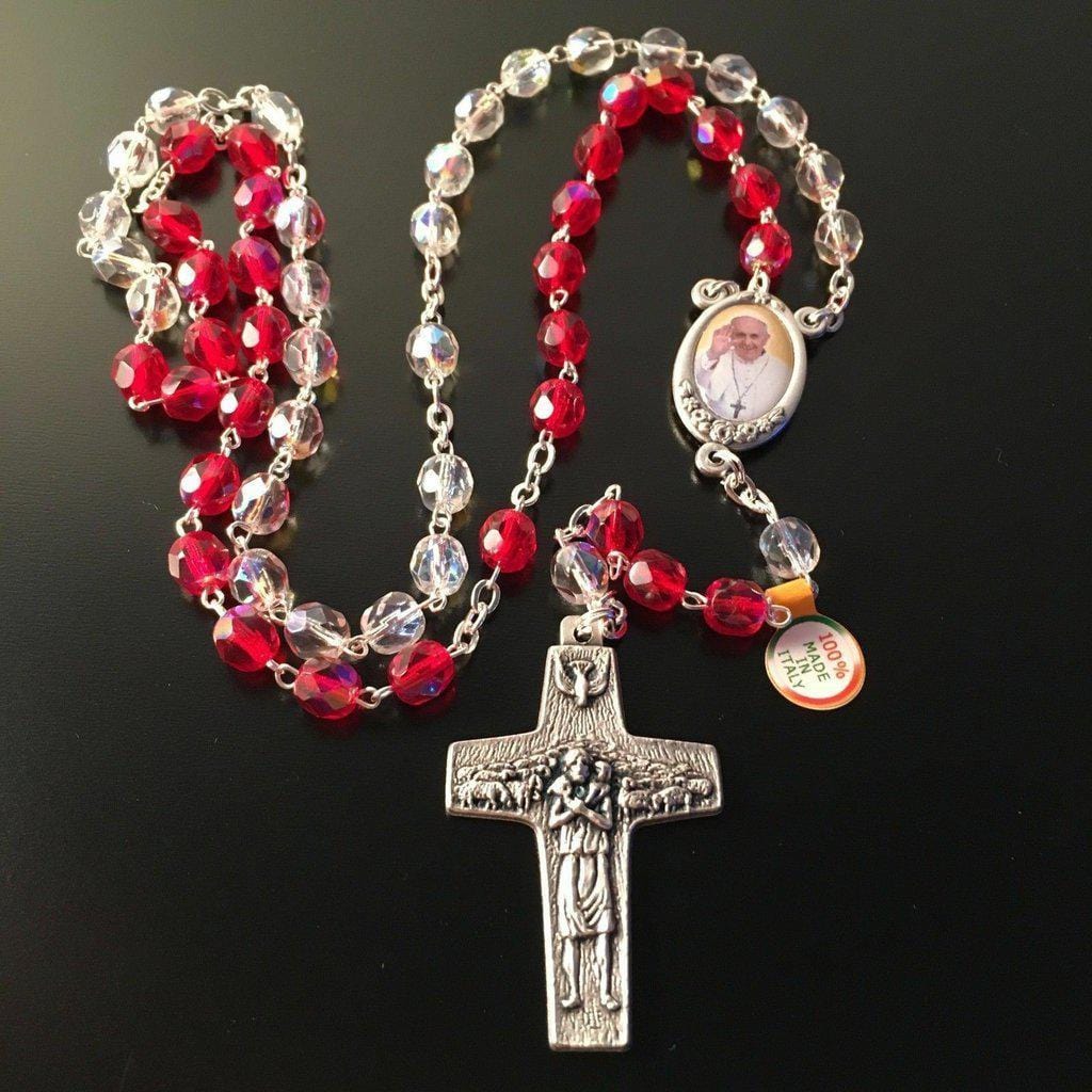 Holy Year Crystal Rosary Blessed by Pope On Rqst - Jubilee Of Mercy 2016 | Catholically