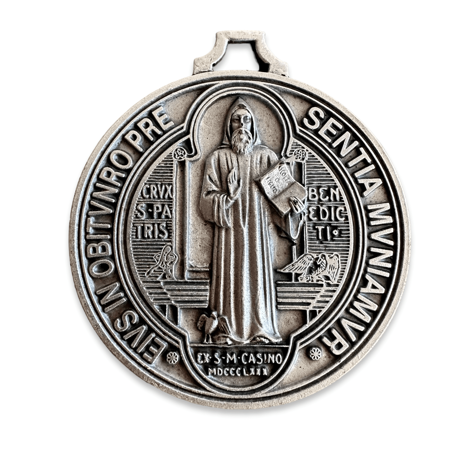 Huge Saint Benedict 2.5" Medal Exorcism - Blessed By Pope | Catholically