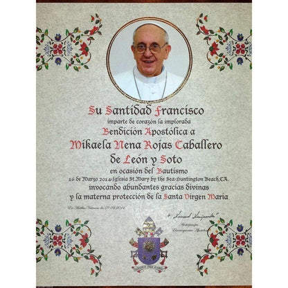 Individueller Handgeschriebener Apostolischer Segen - Papst  Franziskus | Catholically
