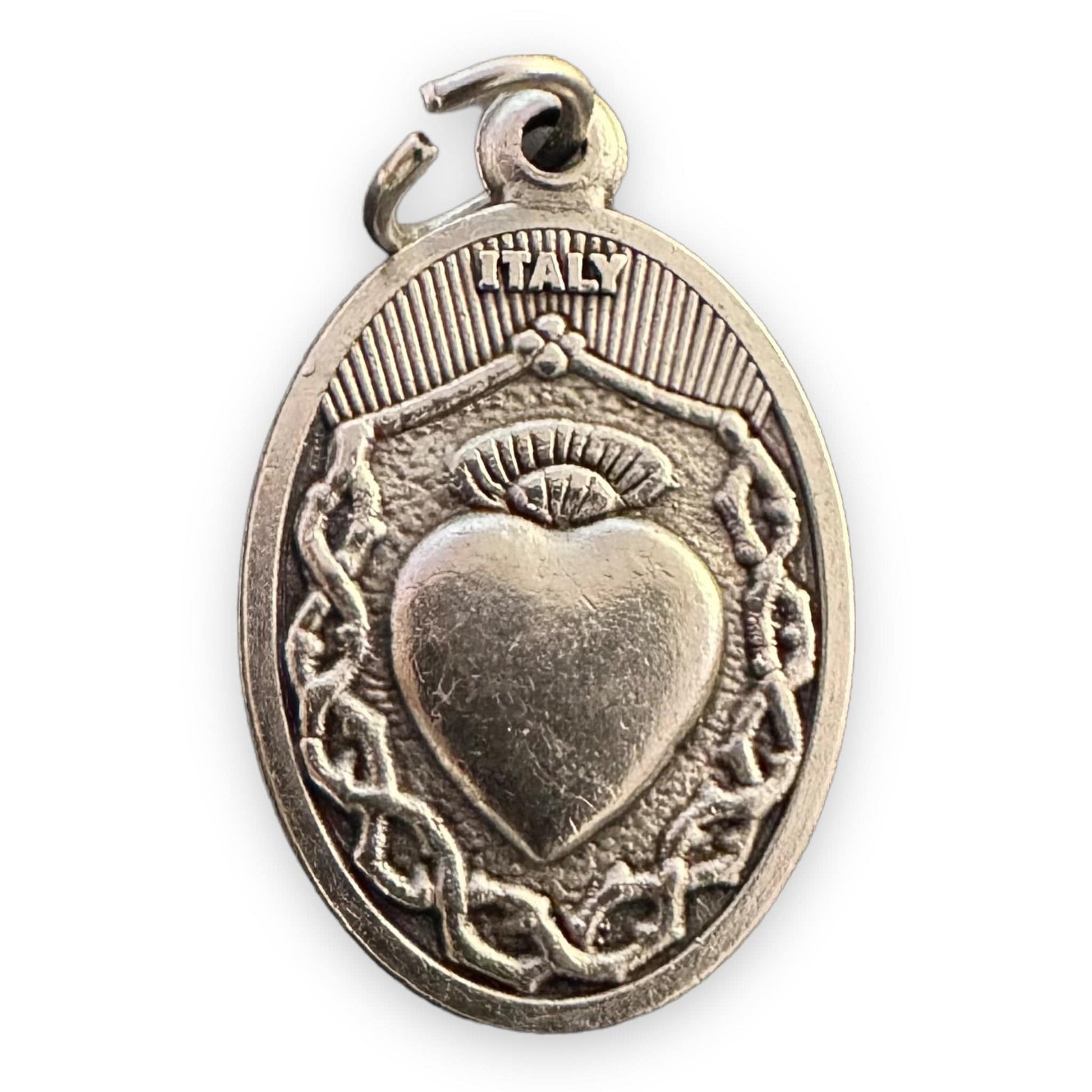 Infant Of Prague  Silver Oxidized Medal Pendant - Charm - Pendant | Catholically