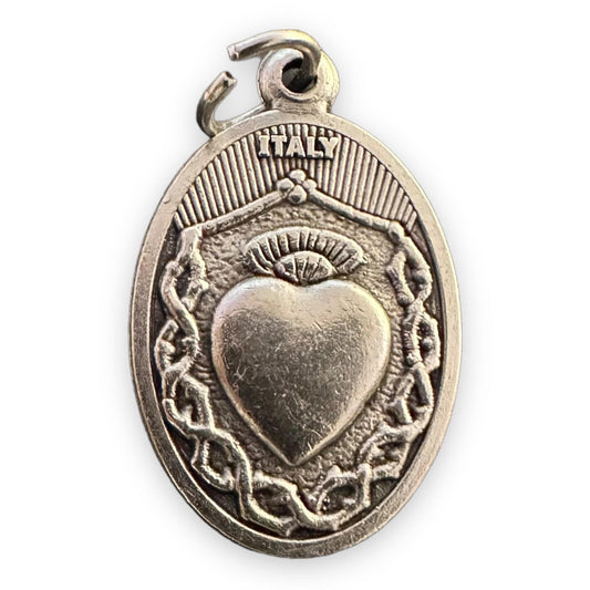 Infant Of Prague  Silver Oxidized Medal Pendant - Charm - Pendant | Catholically