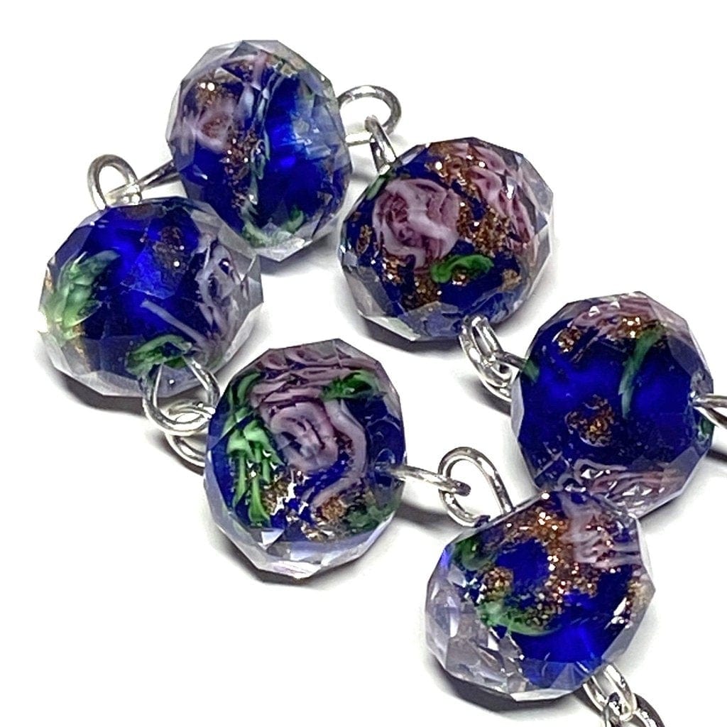 Italian Venetian Glass Murrina 10 beads Bracelet Blessed by Pope | Catholically