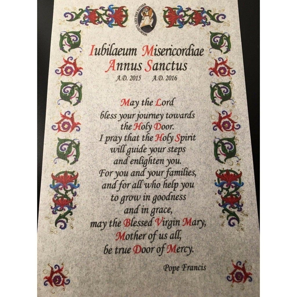 Jubilee Hand Made By Nuns Wooden Medallion - Holy Year Of Mercy - Plaque | Catholically
