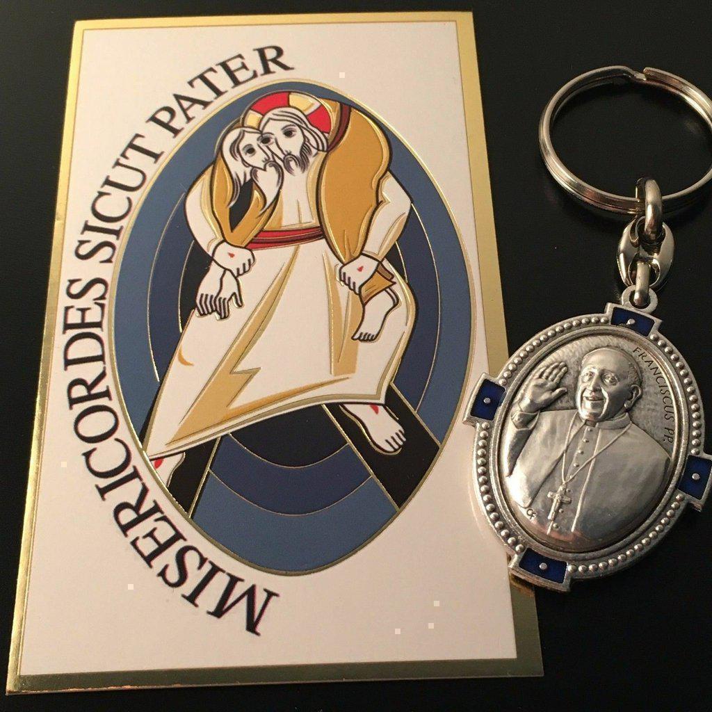 Jubilee Key Ring W/ Medal Blessed By Pope - Holy Year Of Mercy | Catholically