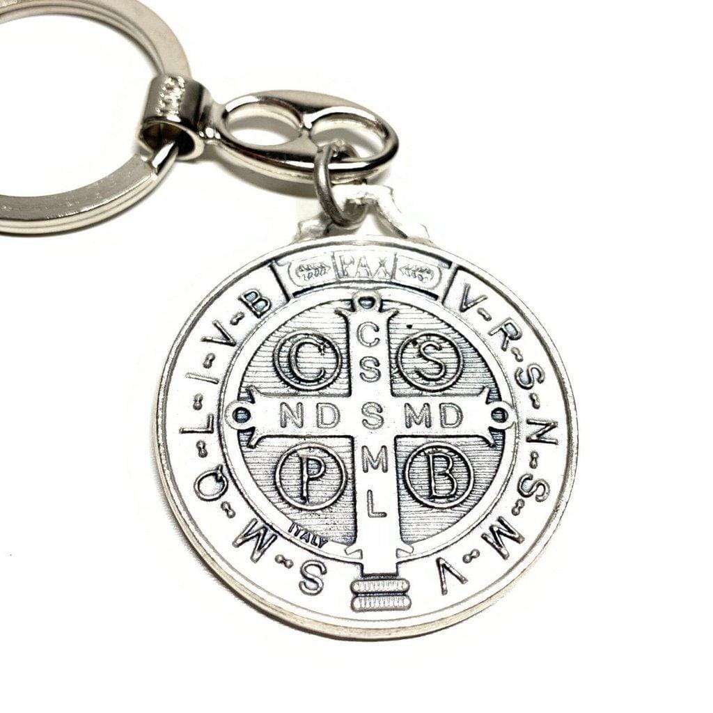 Key Chain - St. Saint Benedict Key Ring Medallion Exorcism Blessed | Catholically