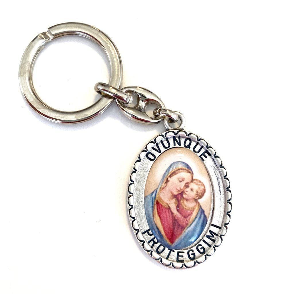 Key Ring - Blessed By Pope - Key chain Our Lady Blessed Virgin Mary | Catholically