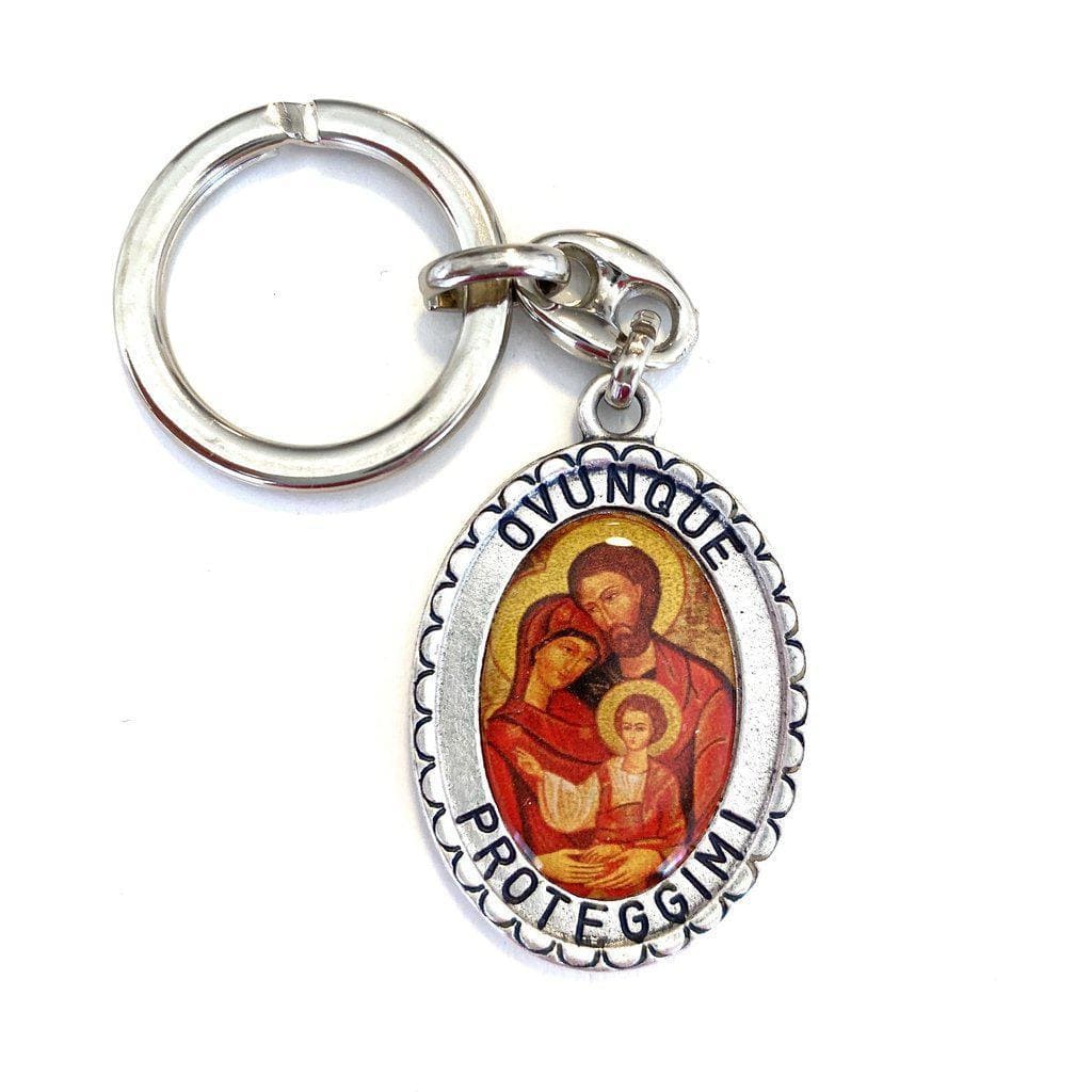 Key Ring -Blessed By Pope -Key chain Sacred Family | Catholically