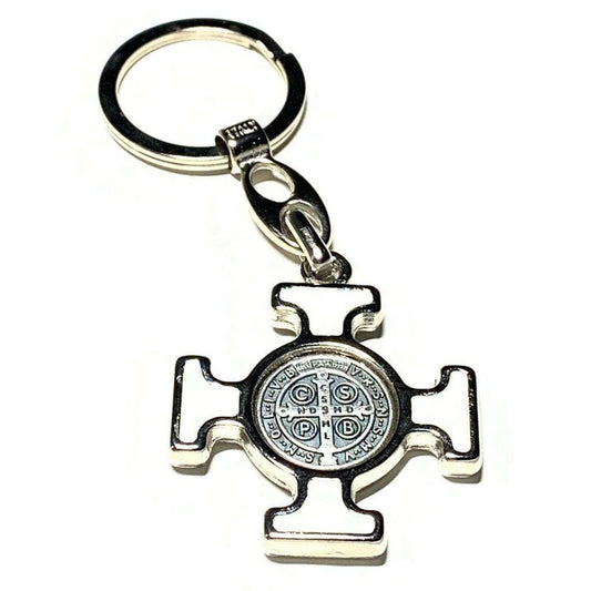 Keychain - Saint Benedict Keyring - Medallion - Exorcism | Catholically