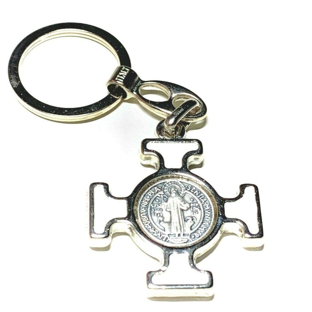 Keychain - Saint Benedict Keyring - Medallion - Exorcism | Catholically