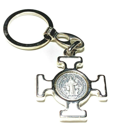 Keychain - Saint Benedict Keyring - Medallion - Exorcism | Catholically