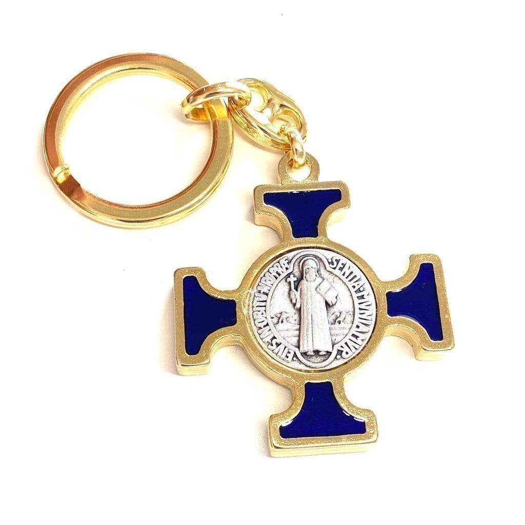 Keychain - Saint Benedict Keyring - Medallion - Exorcism | Catholically