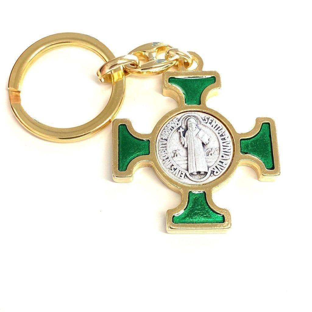 Keychain - Saint Benedict Keyring - Medallion - Exorcism | Catholically