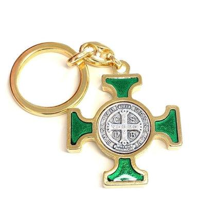 Keychain - Saint Benedict Keyring - Medallion - Exorcism | Catholically