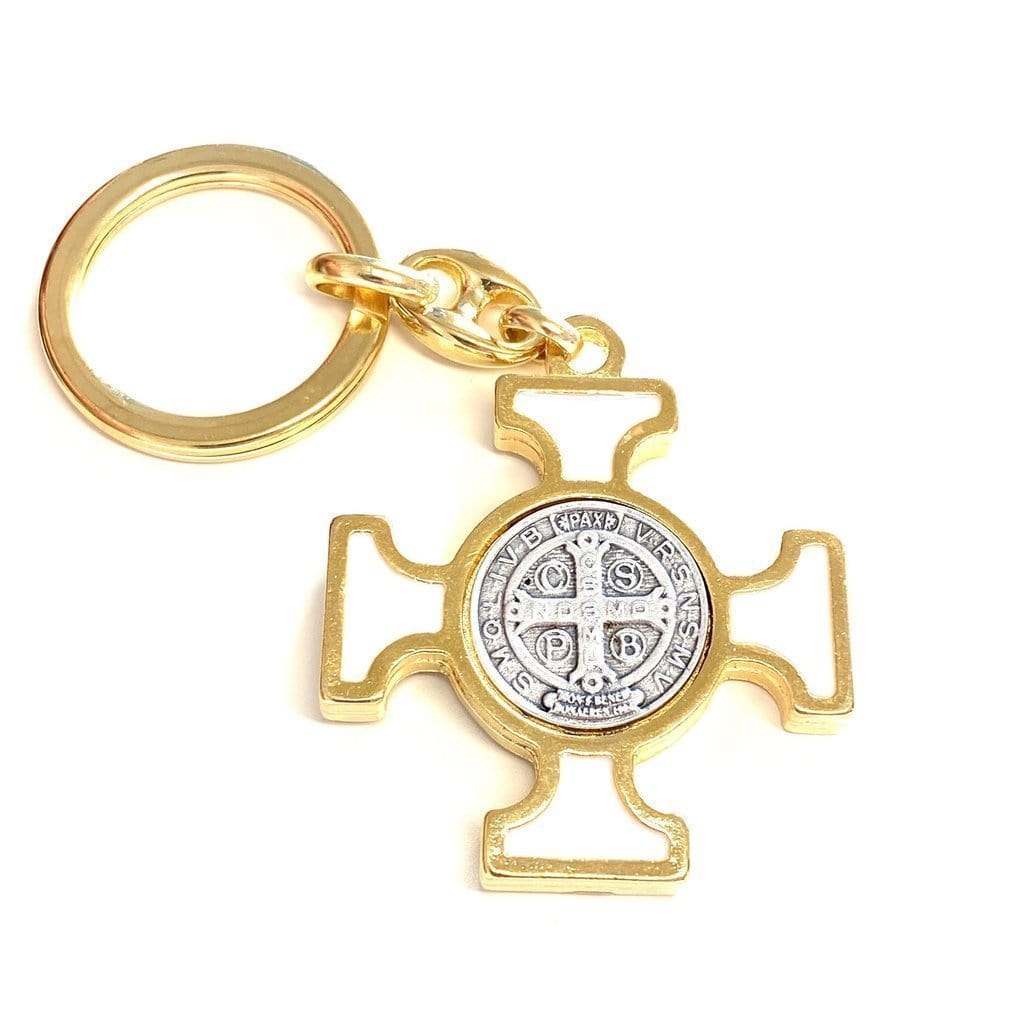 Keychain - Saint Benedict Keyring - Medallion - Exorcism | Catholically