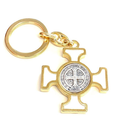 Keychain - Saint Benedict Keyring - Medallion - Exorcism | Catholically