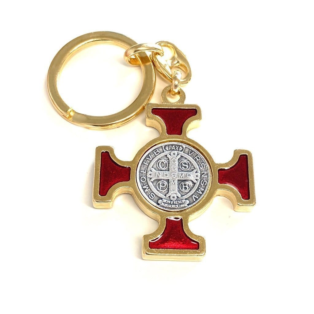 Keychain - Saint Benedict Keyring - Medallion - Exorcism | Catholically