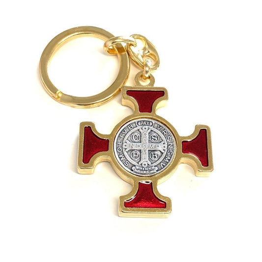 Keychain - Saint Benedict Keyring - Medallion - Exorcism | Catholically