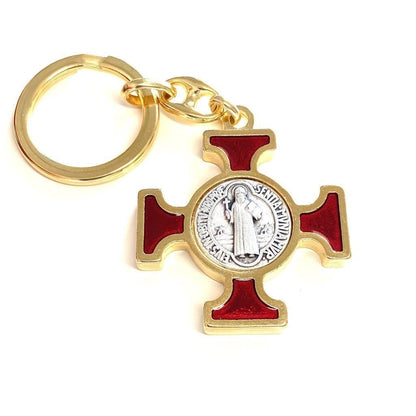 Keychain - Saint Benedict Keyring - Medallion - Exorcism | Catholically