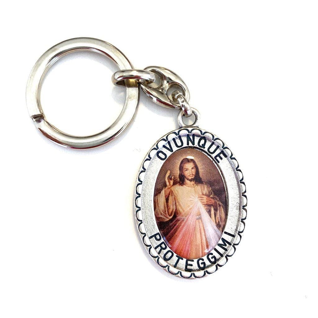 Keyring -Key Ring -Blessed By Pope - Keychain Divine Mercy | Catholically