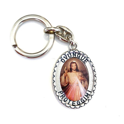 Keyring -Key Ring -Blessed By Pope - Keychain Divine Mercy | Catholically