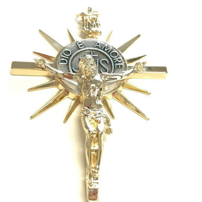 Large 4" 1/2 Catholic Jesus Crucifix  - Blessed by Pope - Religious Cross | Catholically