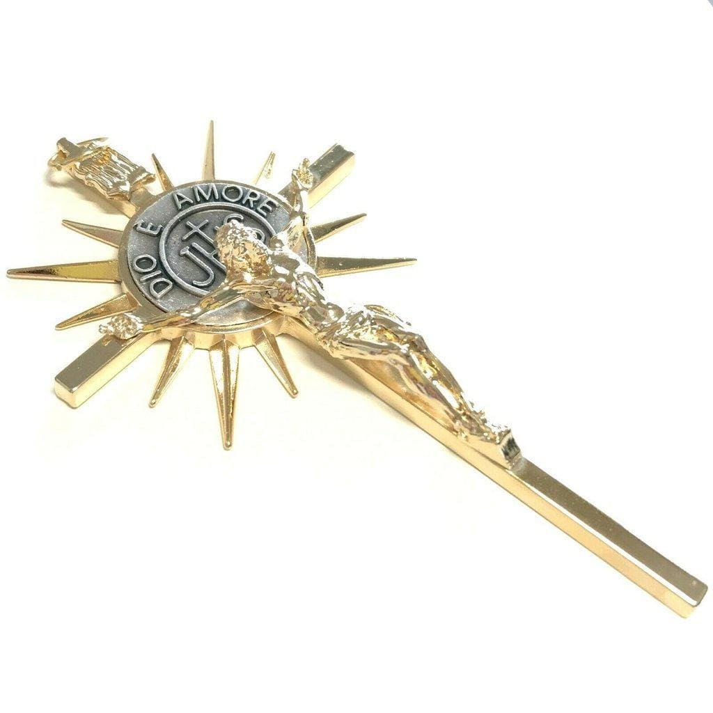 Large 4" 1/2 Catholic Jesus Crucifix  - Blessed by Pope - Religious Cross | Catholically