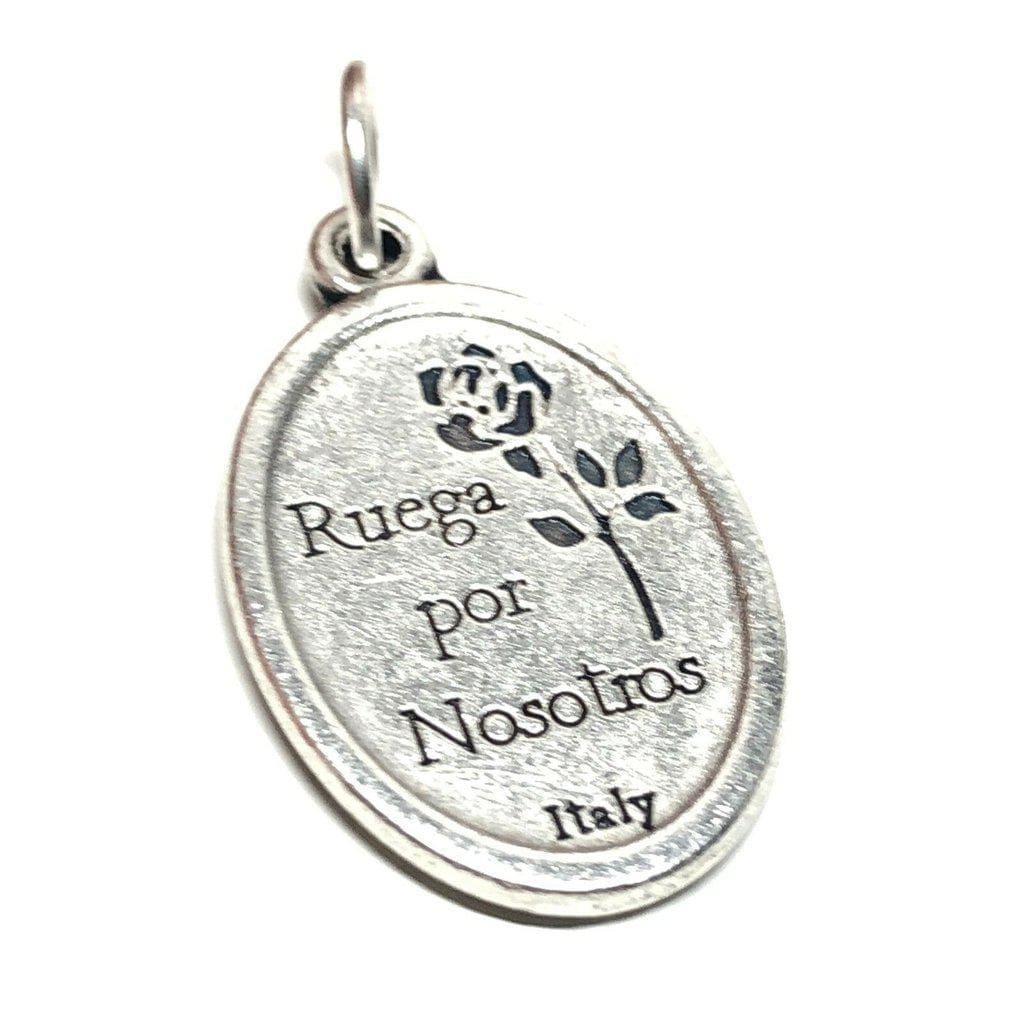 Little Saint Therese Teresa Lisieux Spanish Pendant Medal Infant Jesus Roses | Catholically