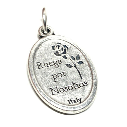Little Saint Therese Teresa Lisieux Spanish Pendant Medal Infant Jesus Roses | Catholically