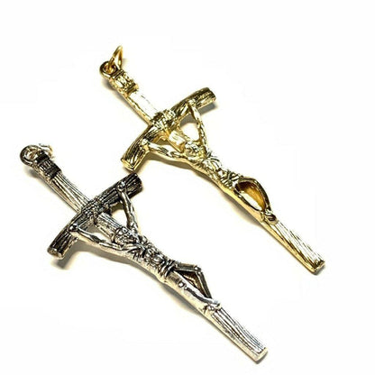 Lot Rosary Parts - 2x Crosses - Crucifix  - Blessed by Pope - JPII | Catholically