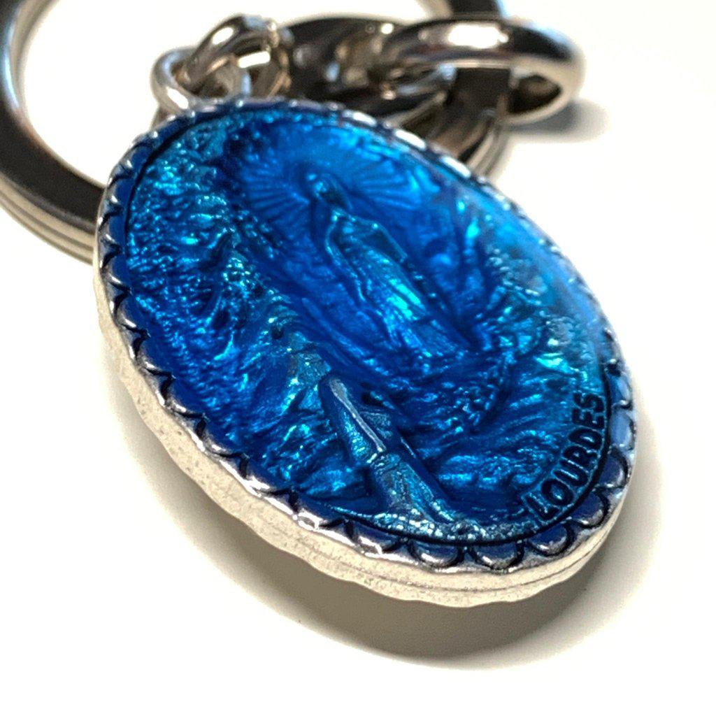 Lourdes Keyring With Relic Water From Lourdes Blessed By Pope | Catholically