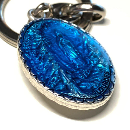 Lourdes Keyring With Relic Water From Lourdes Blessed By Pope | Catholically