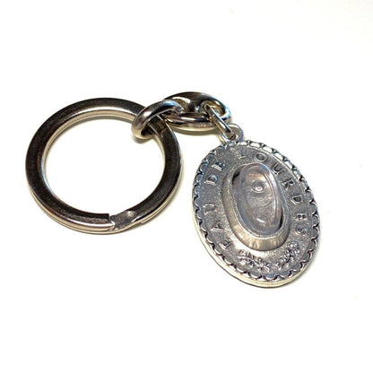 Lourdes Keyring With Relic Water From Lourdes Blessed By Pope | Catholically