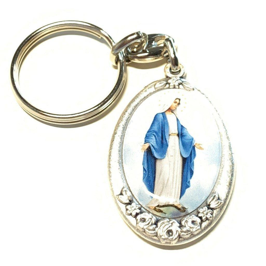 Miraculous Medal  Catholic Key Ring  Keychain  Keyring Blessed By Pope | Catholically