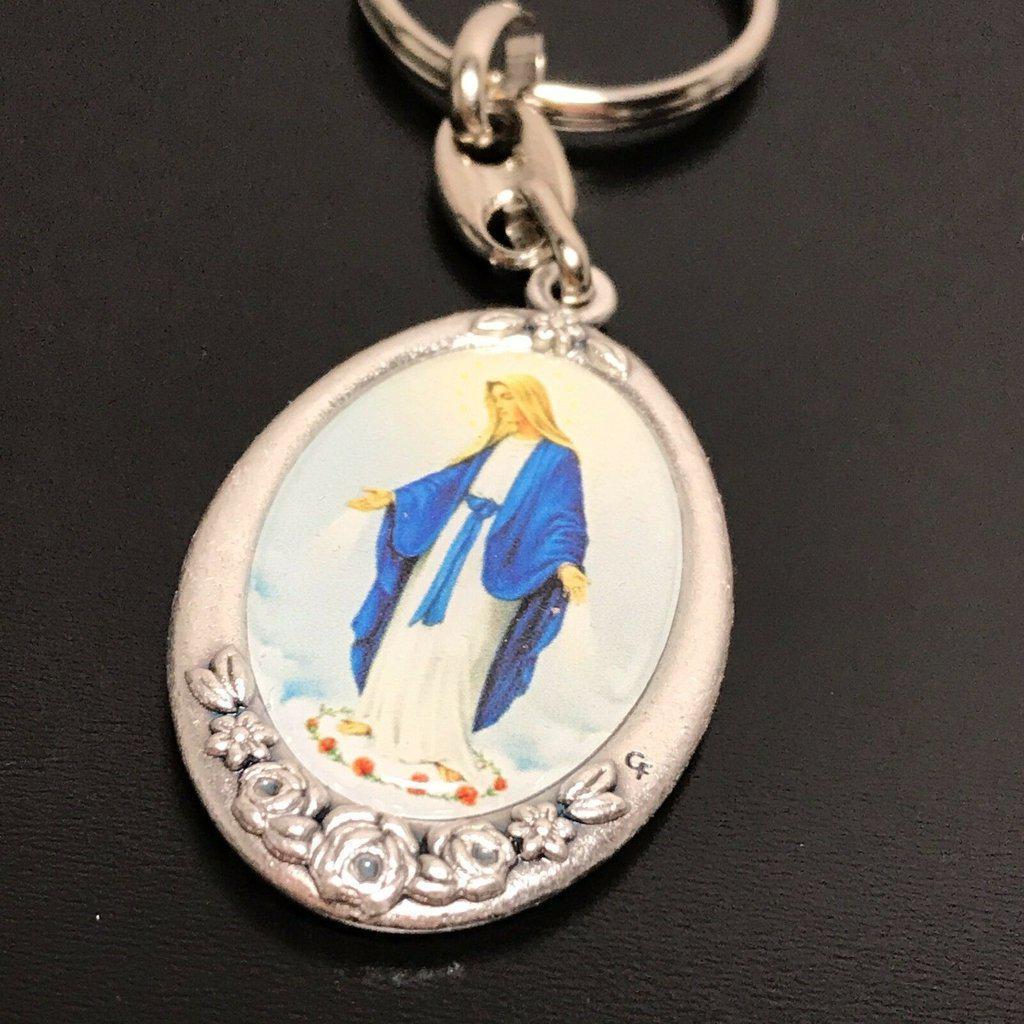 Miraculous Medal  Catholic Key Ring  Keychain  Keyring Blessed By Pope | Catholically