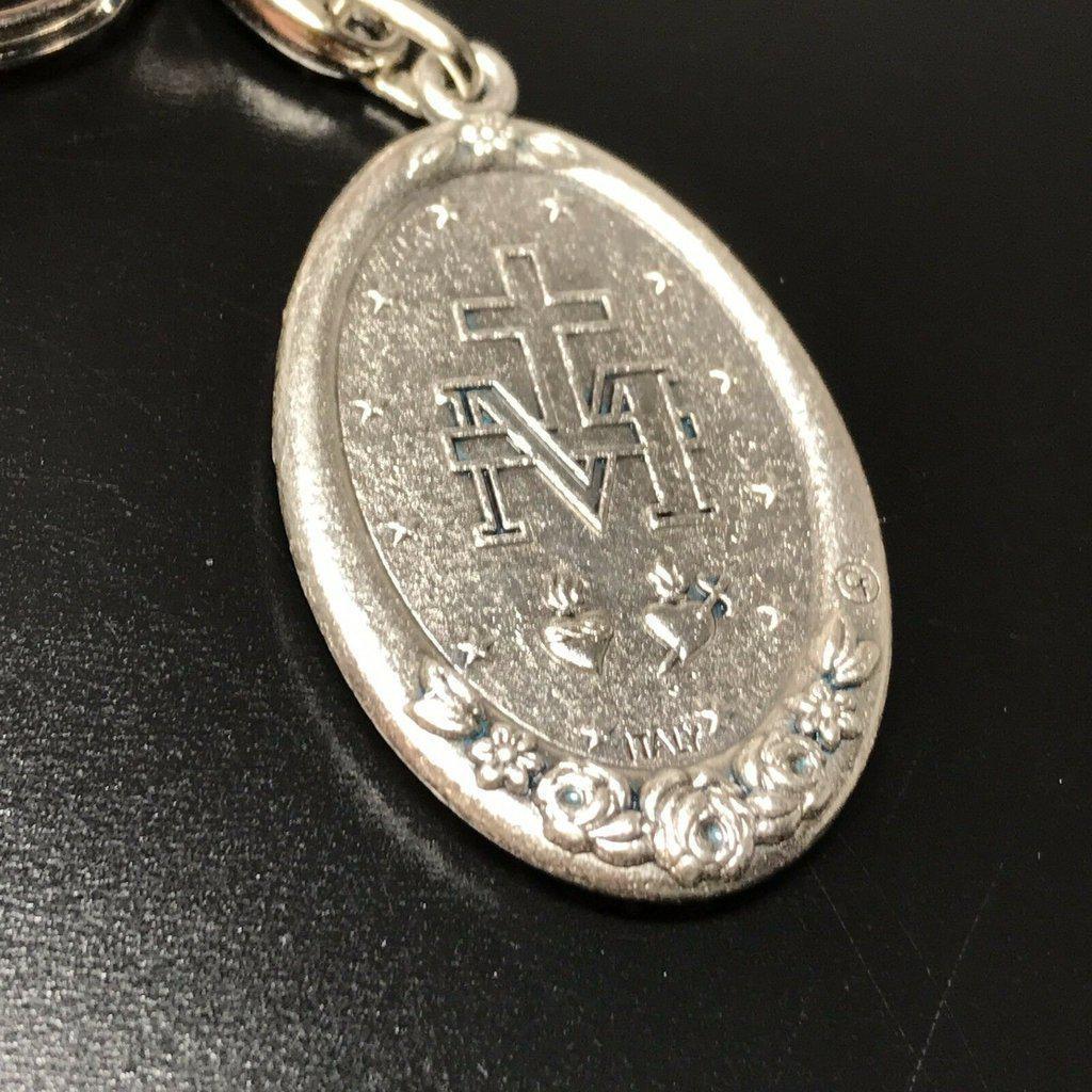 Miraculous Medal  Catholic Key Ring  Keychain  Keyring Blessed By Pope | Catholically