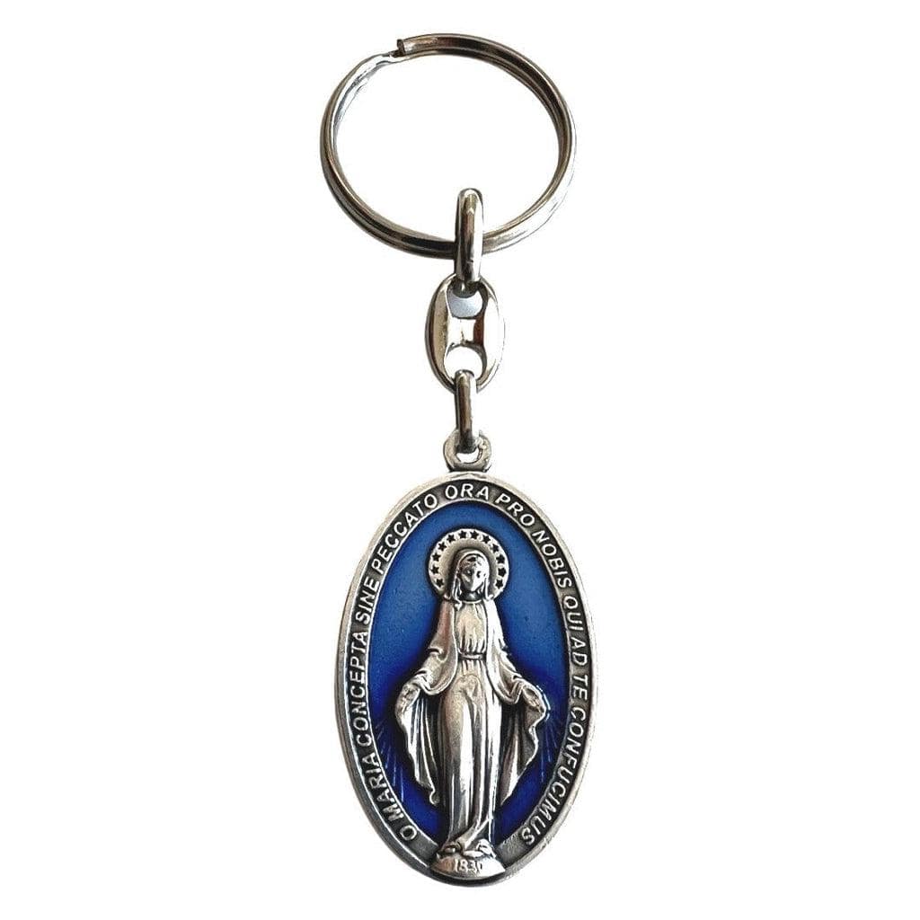 Miraculous Medal  Catholic Key Ring  Keychain  Keyring Blessed By Pope | Catholically