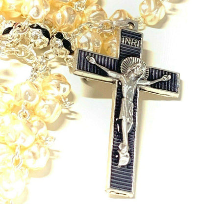 Miraculous Medal - Mop Rosary - Black - Blessed by Pope | Catholically