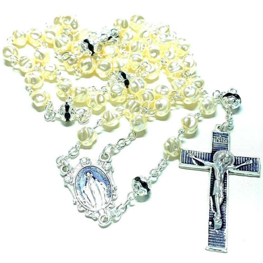 Miraculous Medal Mop Rosary - Blue - Blessed by Pope Virgin Mary Bvm | Catholically