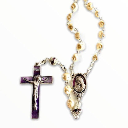 Miraculous Medal - Mop Rosary - Purple - Blessed by Pope | Catholically