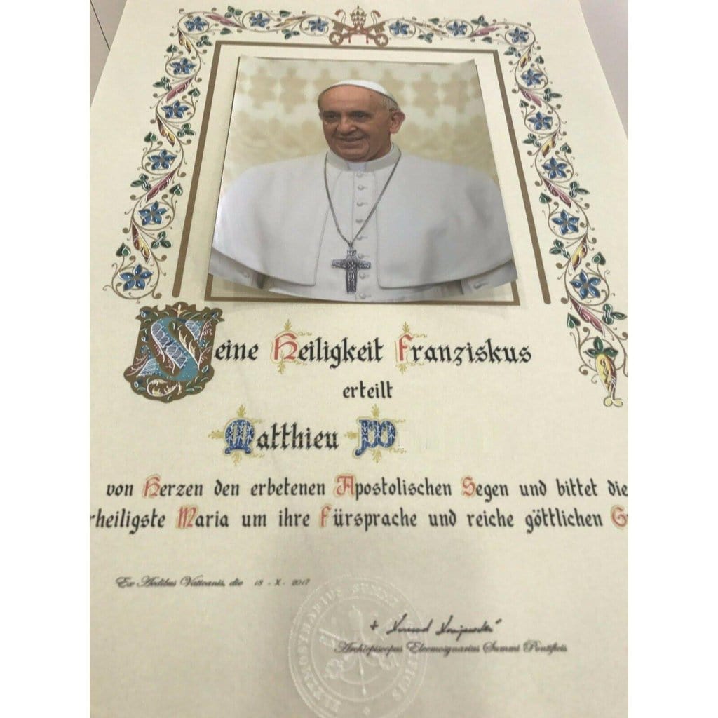 New! Customized Handwritten Pope Francis Papal Apostolic Blessing -Nuns | Catholically