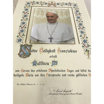 New! Customized Handwritten Pope Francis Papal Apostolic Blessing -Nuns | Catholically