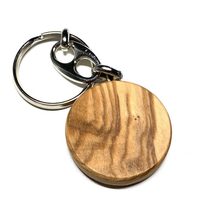 Olive Wood Key Ring - St. Christopher Keychain - Keyring - Blessed By Pope | Catholically