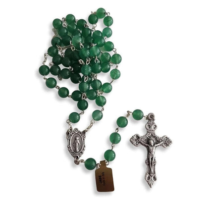 Our Lady Mary Mother Of Jesus - Catholic Green Quartz Beads Rosary | Catholically
