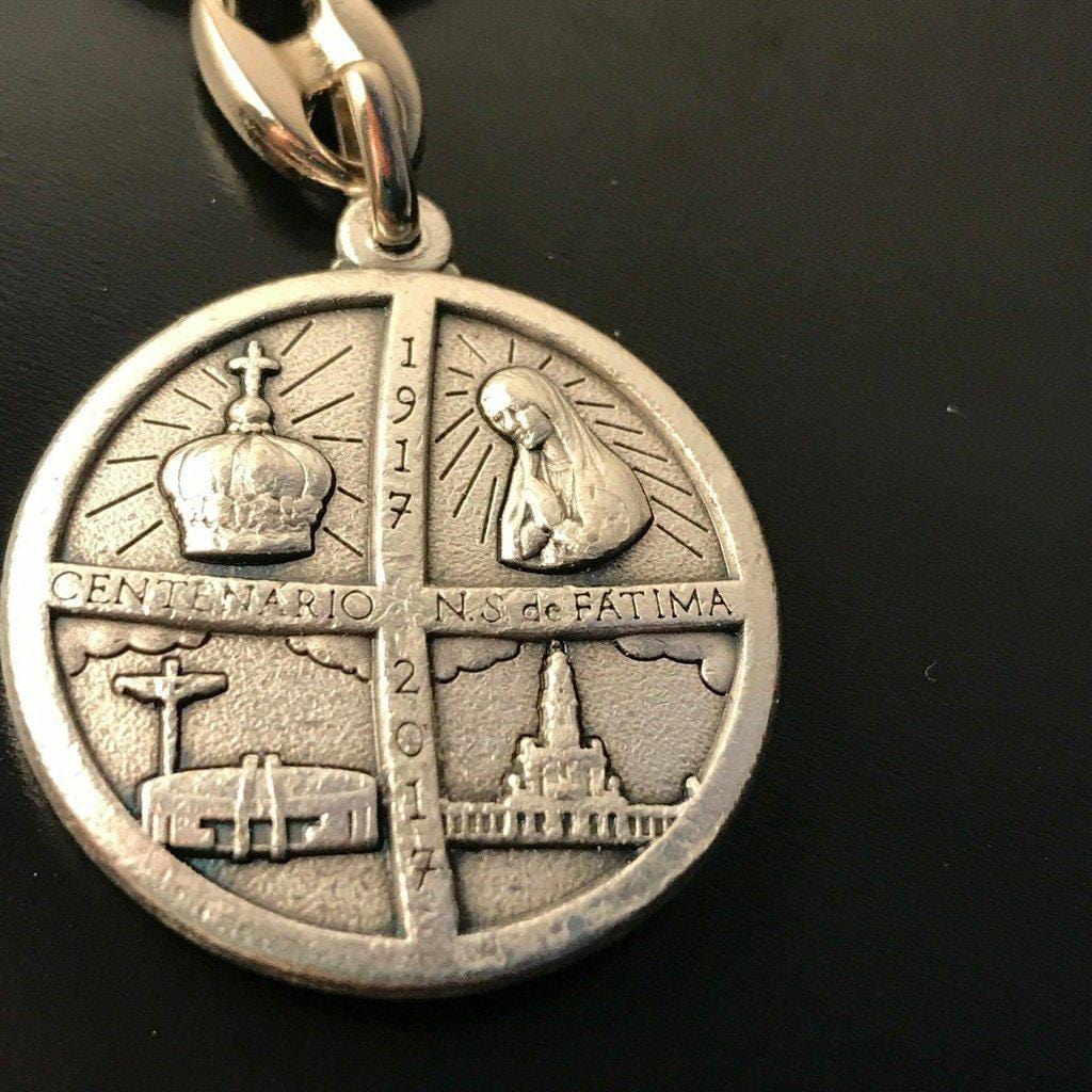 Our Lady Of Fatima - Commemorative Key Ring Keychain - Blessed By Pope | Catholically