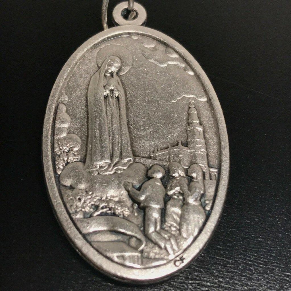 Our Lady Of Fatima Medal -Pendant -Blessed By Pope -Senora De Fatima - Lucia | Catholically